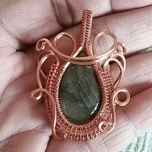 A lovely labradorite pendant hand-wrapped buy me